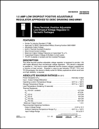 OM1860STM datasheet: 1.5A three terminal, positive adjustable low dropout voltage regulator OM1860STM