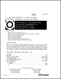 OM3957SMM datasheet: 1.3Amp low dropout 3.3V fixed voltage regulator OM3957SMM