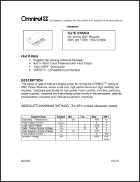 OM9402SP datasheet: IGBT gate driver OM9402SP