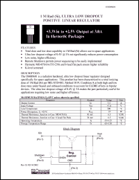 OMR9601SCK datasheet: Ultra low dropout positive linear regulator OMR9601SCK