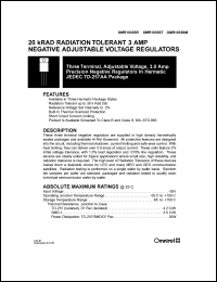 OMR1033SR datasheet: Three terminal, adjustable voltage, 3.0Amp precision negative regulator OMR1033SR