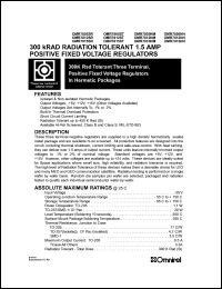 OMR7805SR datasheet: 300K rad tolerant three terminal positive fixed voltage regulator OMR7805SR