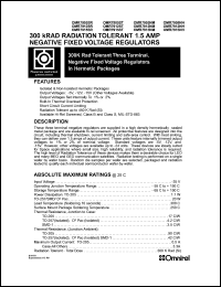 OMR7912SR datasheet: 300K rad tolerant three terminal negative fixed voltage regulator OMR7912SR