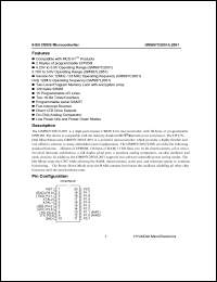 GMS97L2051-D datasheet: ROM/RAM size:2 Kb/128 bytes,2.7-3.6 V, 12 MHz,  8-bit microcontroller GMS97L2051-D