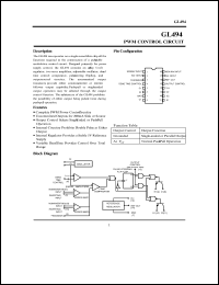 GL494 datasheet: PWM control circuit GL494