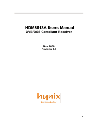 HDM8513AT datasheet: 5.5 V , 1-75 MHz, DVB/DSS compliant receiver HDM8513AT