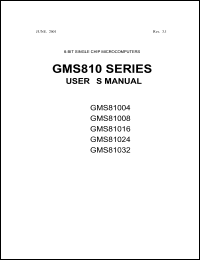 GMS81004 datasheet: ROM/RAM size: 4.096/448 bytes, 4MHz,  8-bit single chip microcomputer GMS81004