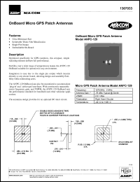 ANPC-129 datasheet:  On board micro GPS patch antenna ANPC-129