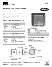 ANPC-130 datasheet: Micro GPS patch antenna engine ANPC-130