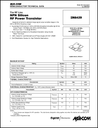 2N6439 datasheet: 60 W,NPN silicon RF power transistor 2N6439