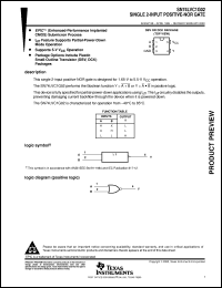 SN74LVC1G02DBVR datasheet:  SINGLE 2-INPUT POSITIVE-NOR GATE SN74LVC1G02DBVR