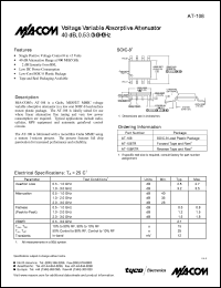 AT-108 datasheet: Frequency 0.5-3 GHz, 40dB, voltage variable absorptive attenuator AT-108
