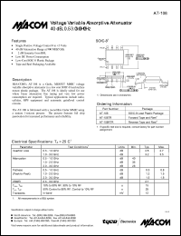 AT-108TR datasheet: Frequency 0.5-3 GHz, 40dB, voltage variable absorptive attenuator AT-108TR