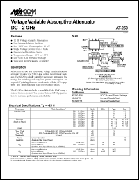AT-250TR datasheet: DC-2 GHz, voltage variable attenuator AT-250TR