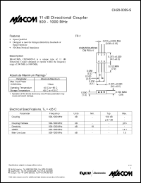 CH20-0059-S datasheet: 500-1000 MHz, 11 dB directional coupler CH20-0059-S