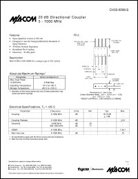 CH35-0008-S datasheet: 5-1000 MHz, 20 dB directional coupler CH35-0008-S