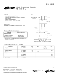 CH35-0009-S datasheet: 10-500 MHz, 11 dB directional coupler CH35-0009-S