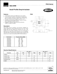 FR42-0005 datasheet: 824-849 MHz,small profile DROP-IN circulator FR42-0005