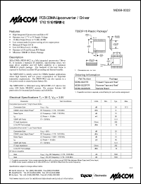 MD59-0022SMB datasheet: 1710-1910 MHz, PCS CDMA upconverter/driver MD59-0022SMB