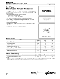 MRF10005 datasheet: 5 W, microwave power transistor NPN silicon MRF10005