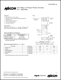 PD10-0041-S datasheet: 0.4-400 MHz, two-way in-phase power divider PD10-0041-S