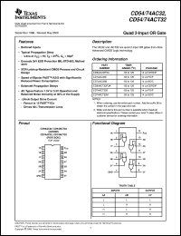 CD74AC32M96 datasheet:  QUAD 2-INPUT OR GATES CD74AC32M96