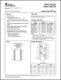 CD74ACT32E datasheet:  QUAD 2-INPUT OR GATES CD74ACT32E