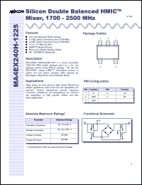 MA4EX240H-1225T datasheet: 1700-2500 MHz, silicon double balanced HMIC mixer MA4EX240H-1225T