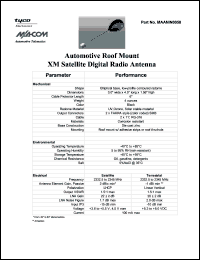 MAANIN0050 datasheet: Automotive roof mount XM satellite digital radio antenna MAANIN0050