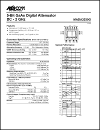 MADA2030G datasheet: DC-2 GHz, 5-Bit GaAs attenuator MADA2030G