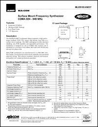 MLS9102-00837TR datasheet: CDMA 824-849 MHz, Surface mount frequency synthesizer MLS9102-00837TR