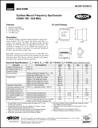 MLS9118-00812 datasheet: CDMA 799-824 MHz, Surface mount frequency synthesizer MLS9118-00812