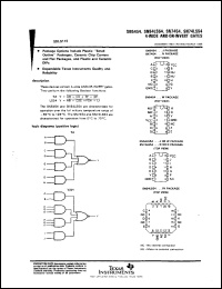 SN54LS54J datasheet:  4-WIDE AND-OR-INVERT GATES SN54LS54J