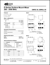 EMRS-30 datasheet: 200-3000 MHz, surface mount mixer EMRS-30
