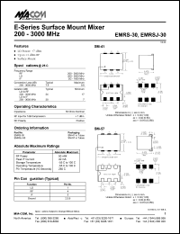 EMRSJ-30 datasheet: 200-3000 MHz, surface mount mixer EMRSJ-30