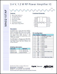 MA02107AF-SMB datasheet: 3.4 V, 1.2 W RF power amplifier IC MA02107AF-SMB