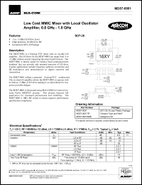 MD57-0001TR datasheet: 0.8-1 GHz  low cost MMIC mixer MD57-0001TR