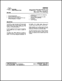 OX9162 datasheet: Integrated parallel port/local bus and PCI interface. OX9162