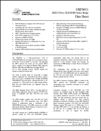 OXFW911-TQ-A datasheet: IEEE1394 to ATA/ATAPI native bridge with an integrated target SBP-2 controller. OXFW911-TQ-A