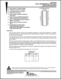 74AC11373NT datasheet:  OCTAL TRANSPARENT D-TYPE LATCHES WITH 3-STATE OUTPUTS 74AC11373NT