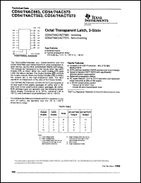 CD54AC573F3A datasheet:  NON-INVERTING OCTAL TRANSPARENT LATCH WITH 3-STATE OUTPUTS CD54AC573F3A