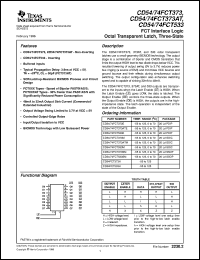 CD74FCT373M datasheet:  BICMOS FCT INTERFACE LOGIC OCTAL TRANSPARENT LATCHES WITH 3-STATE OUTPUTS CD74FCT373M