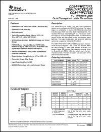 CD74FCT373M96 datasheet:  BICMOS FCT INTERFACE LOGIC OCTAL TRANSPARENT LATCHES WITH 3-STATE OUTPUTS CD74FCT373M96