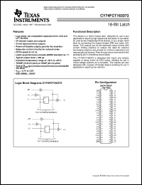 CY74FCT163373CPVC datasheet:  16-BIT TRANSPARENT D-TYPE LATCHES WITH 3-STATE OUTPUTS CY74FCT163373CPVC
