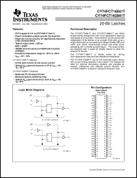 CY74FCT16841CTPVC datasheet:  20-BIT BUS INTERFACE D-TYPE LATCHES WITH 3-STATE OUTPUTS CY74FCT16841CTPVC