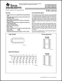 CY74FCT2373CTQC datasheet:  OCTAL D-TYPE TRANSPARENT LATCHES WITH 3-STATE OUTPUTS AND SERIES DAMPING RESISTORS CY74FCT2373CTQC