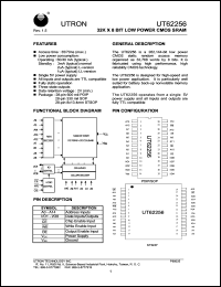 UT62256SC-70 datasheet: Access time: 70 ns, 32 K x 8 Bit low power CMOS SRAM UT62256SC-70