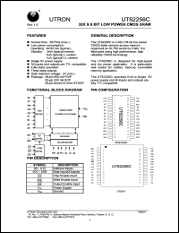 UT62256CLS-35LL datasheet: Access time: 35 ns, 32 K x 8 Bit low power CMOS SRAM UT62256CLS-35LL