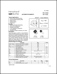 IRF1405L datasheet: HEXFET power MOSFET. VDSS = 55V, RDS(on) = 5.3 mOhm, ID = 131A. IRF1405L