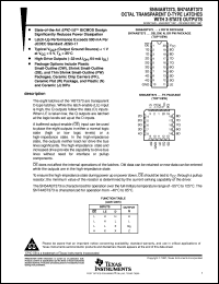 SNJ54ABT373W datasheet:  OCTAL TRANSPARENT D-TYPE LATCHES WITH 3-STATE OUTPUTS SNJ54ABT373W